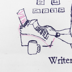 トートバッグ　writer（パープル×ピンク） 5枚目の画像