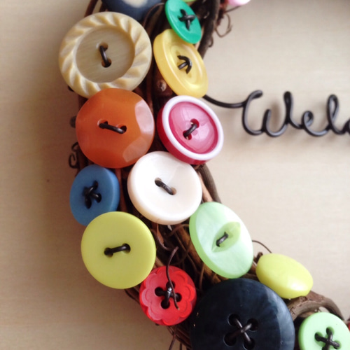 ボタンリース RED リース CHIKA WIRE 通販 1581720｜Creema(クリーマ)