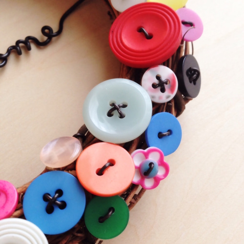 ボタンリース RED リース CHIKA WIRE 通販 1581720｜Creema(クリーマ)