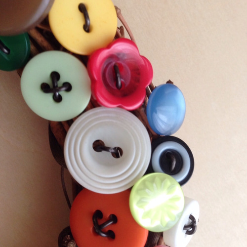 ボタンリース RED リース CHIKA WIRE 通販 1581720｜Creema(クリーマ)