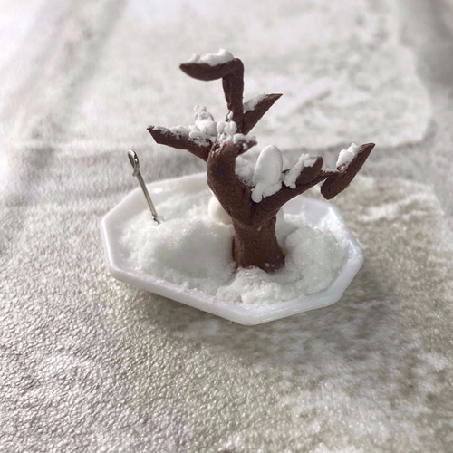 冬の日のミニチュアジオラマ[雪あそび] その他置物 MAME:nature