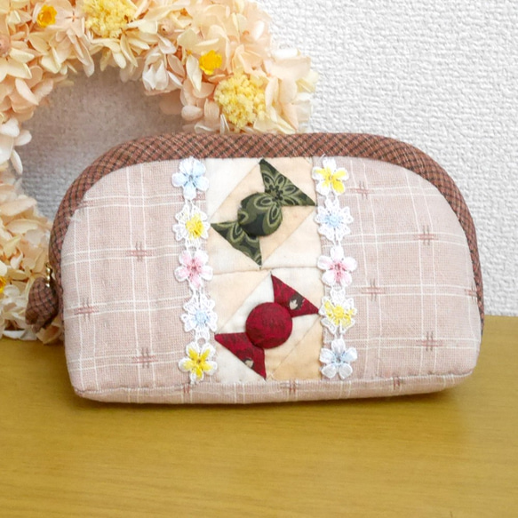 送料無料☆キャンディが可愛いパッチワークキルトのポーチ ポーチ まさ