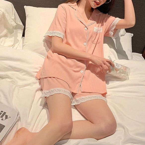 Mzdaaappt] 女性用パジャマセット 半袖 女の子用パジャマ