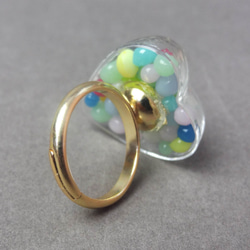 ハート型　ガラスドームの指輪➀ 2枚目の画像