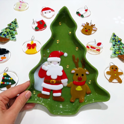 仲良しサンタさんとトナカイさんのお皿 中皿 petit chou chou 通販