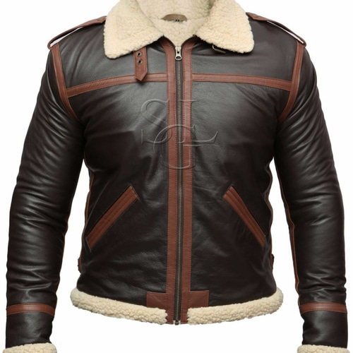 牛革暖かいウールジャケット Cow Leather Warm Jacket with Synthetic 