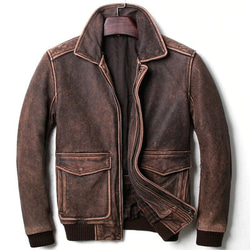 ヤギスエード革・ファスナー付きジャケット Goat Suede Leather Jacket