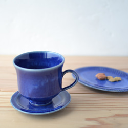 ティーカップ・コーヒーカップ　青（瑠璃） 1枚目の画像