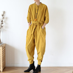 ジャンプスーツ□ベルトウエストマーク□オーバーオール