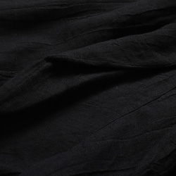 風合い抜群のリネンサルエルパンツ しわ加工 ブラック 6枚目の画像