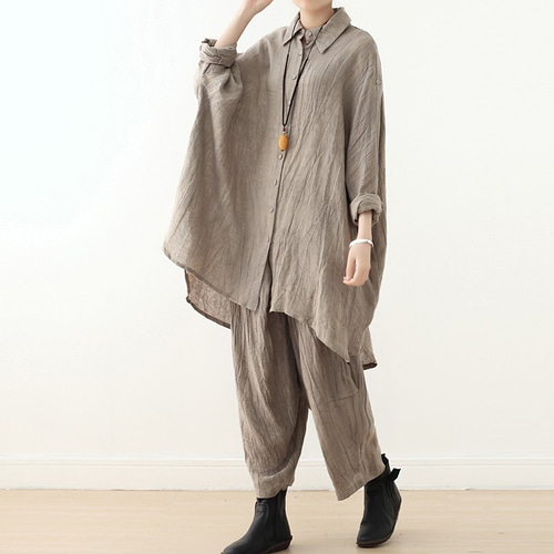 WILDTHINGS & k3&co.セットアップ レディース リネン ベージュ | www