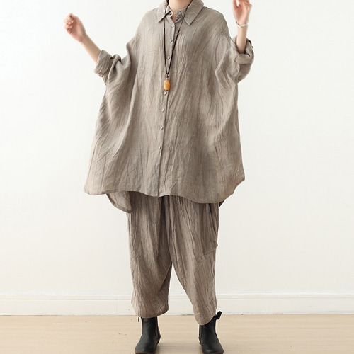 WILDTHINGS & k3&co.セットアップ レディース リネン ベージュ | www