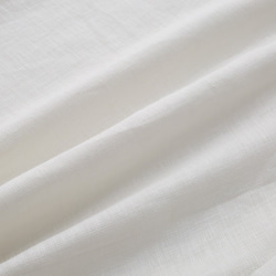 一味違うオリジナル刺繍♪リネン素材で涼しいアシンメトリーシャツ ホワイト 8枚目の画像