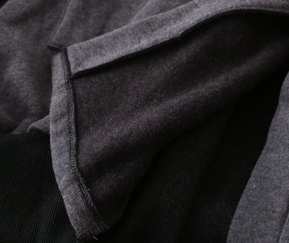 ハイネック☆あったか素材のふんわりオーバーサイズジャケット 4枚目の画像