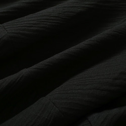 【1点限り：即納】しわ加工風合いリネンのゆったりパンツ ブラック 4枚目の画像