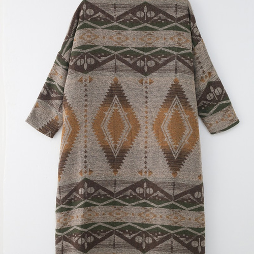 再販なし1点のみ☆シルエットが綺麗なウールエスニックロングコート