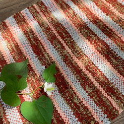 草木染め裂織りテーブルライナー 2枚目の画像