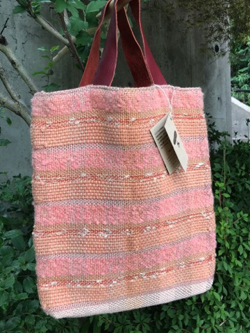 草木染め・手織り Bag （オレンジ）