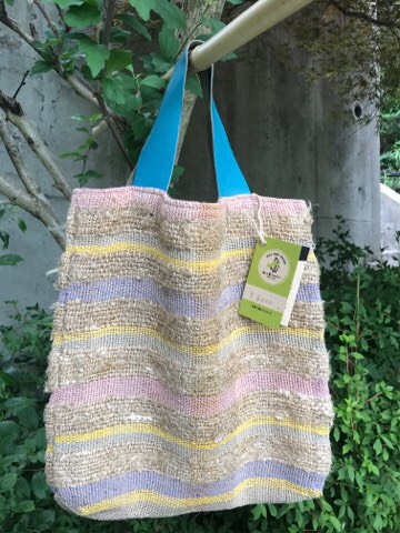 草木染め・手織りBag（青色）