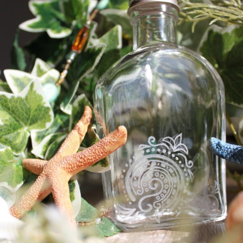 ガラスアート瓶