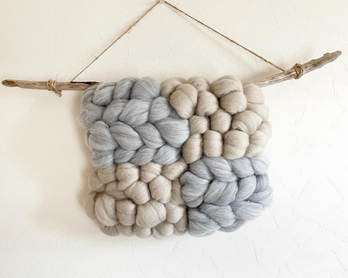 NEW］MER ハンドメイド 羊毛タペストリー アイボリー 大型 【公式通販】