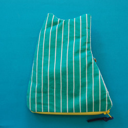 手織りの布の猫ポーチ 4枚目の画像