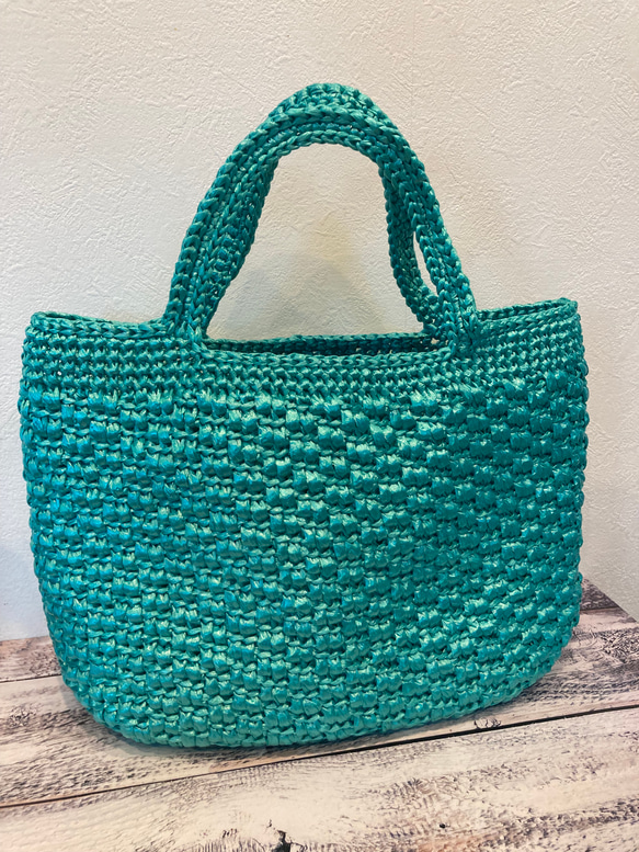 スズランテープバッグ（エメラルドグリーン） かごバッグ chame 通販