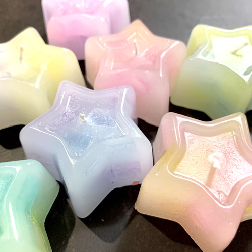 お星さまのフローティングキャンドル3個セット/シャーベットカラー