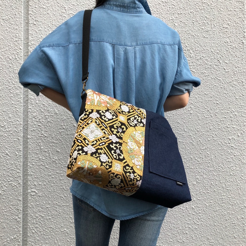 ✨帯リメイク メッセンジャーバッグ ショルダーバッグ ボディーバッグ