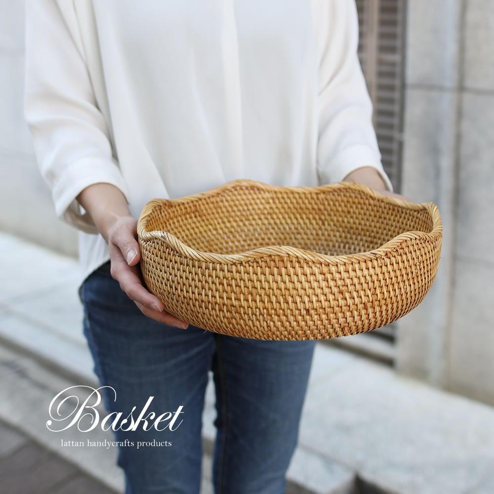 ◆翌日出荷◆ラタン なみなみが可愛い♪大きめなボウル Ｒ０４－２