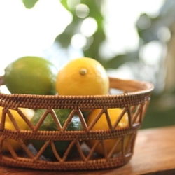 非常適合把阿塔製成橘子的籃子冬季阿拉木圖製作醒目的A10（手工編織籃，Mikankago，球童，水果籃） 第11張的照片