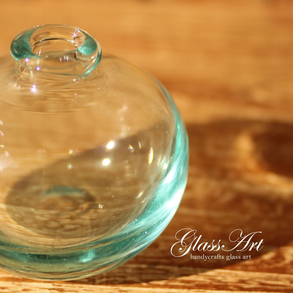 当日出荷！吹きガラスの花瓶　球体S　ＧＬ06　アソート　フラワーベース 3枚目の画像