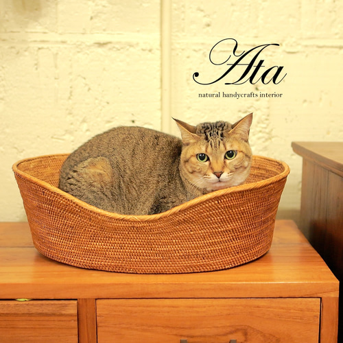 ドッグベッド S 伝統工芸 アタ細工 バスケット 籠 犬 猫 ベッド インテリア ドッグベッド 伝統工芸 アタ細工 バスケット 籠 犬 猫 ベッド