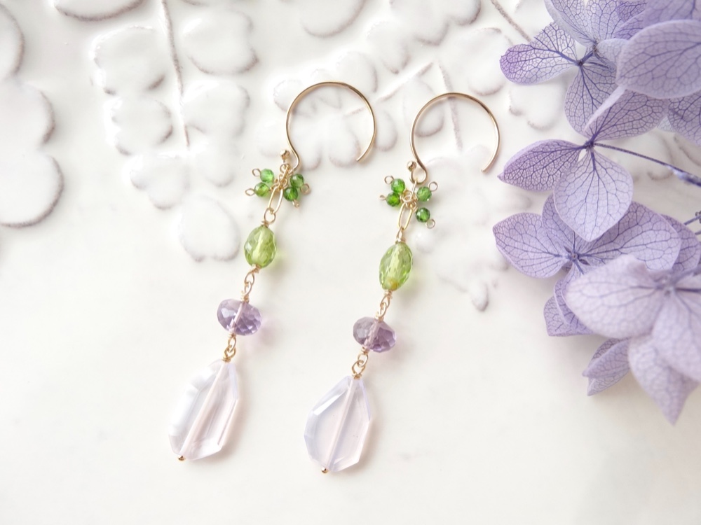 ラベンダークォーツ＆K14gf ・ウィステリア キャンディ