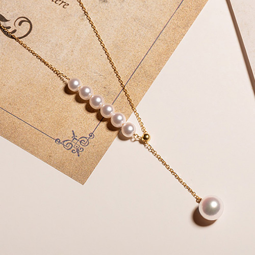K18 天然淡水真珠　パール　ネックレス　ファッション