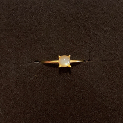 【販売中】宝石質オレンジムーンストーンAAA- 天然石 ラウンド 4mm リング 指輪 4枚目の画像