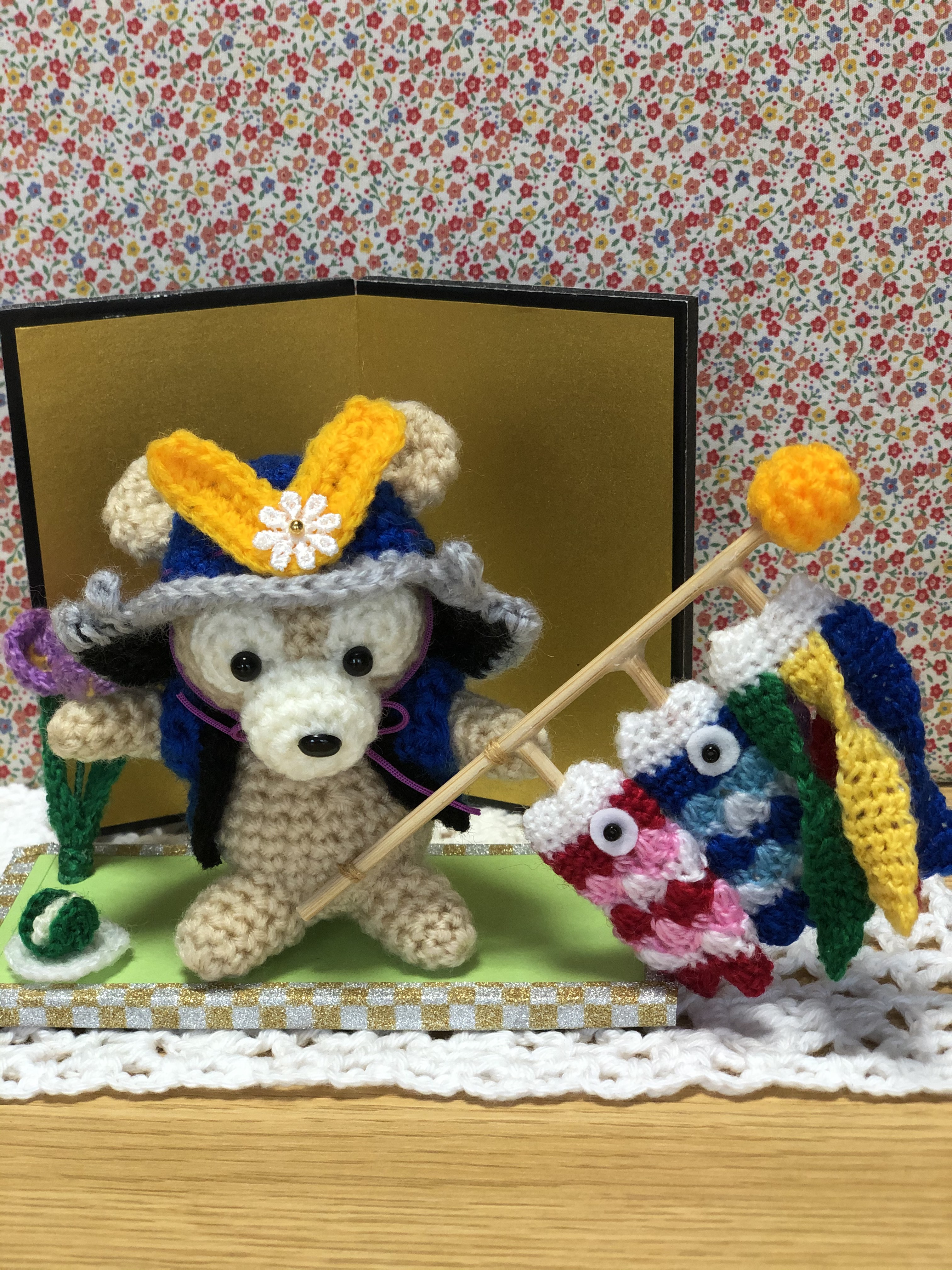 ハンドメイド　編みぐるみ　端午の節句　インテリア　プレゼント　置物 ハンドメイド　編みぐるみ　端午の節句　インテリア　プレゼント　置物