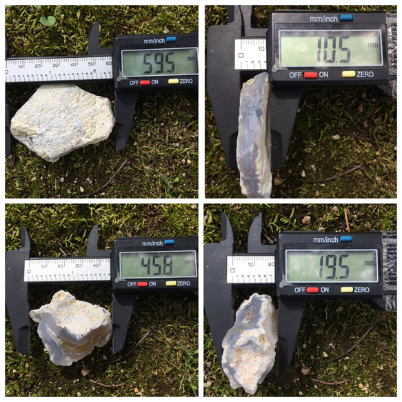 国産ブルーレース 梵珠山 青瑪瑙 原石 2個セット  02 10枚目の画像