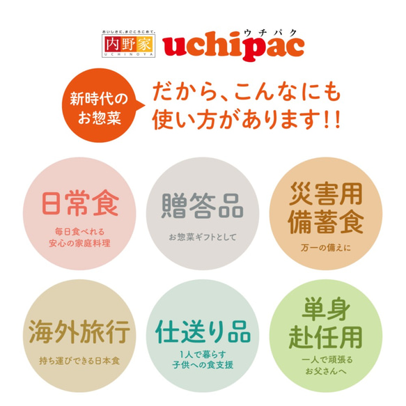 uchipac レトルトおかず☆全種類２３品目セット【国産野菜使用、保存料・着色料 無添加】 4枚目の画像