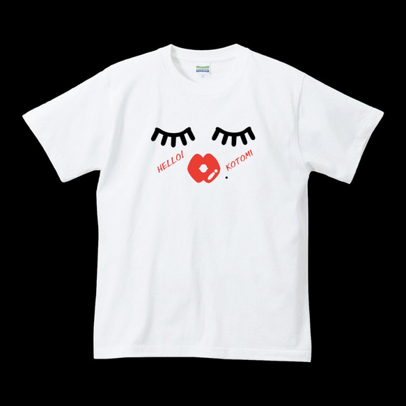 名入れTシャツ♡KISS♡ほっぺに好きな文字を入れれます♡ 3枚目の画像