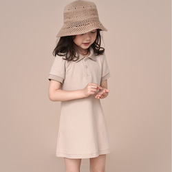 90㎝‐150㎝】ポロシャツワンピース キッズ 半袖 春夏 3色 HA002
