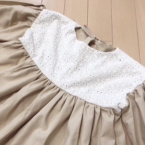 レースxホワイト☆カヌレワンピース ベビー服 oto.non_ 通販 レースxホワイト☆カヌレワンピース ベビー服 oto.non_ 通販