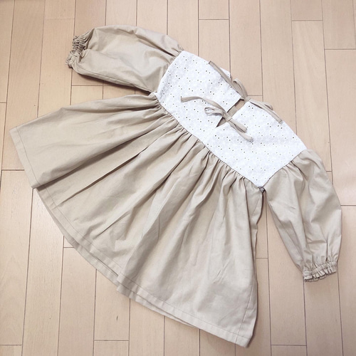 レースxホワイト☆カヌレワンピース ベビー服 oto.non_ 通販 レースxホワイト☆カヌレワンピース ベビー服 oto.non_ 通販
