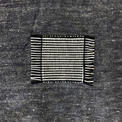 ベルギー産リネンの手織りコースター4枚セット【イエローホワイト】【グレー】【ホワイト】【ネイビーホワイト】 5枚目の画像