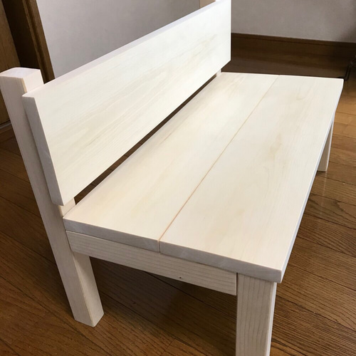 キッズチェア【小さな木のベンチ】 シンプル 木製インテリア 子供用