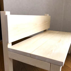 キッズチェア【小さな木のベンチ】　シンプル　木製インテリア　子供用 3枚目の画像