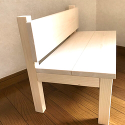 キッズチェア【小さな木のベンチ】　シンプル　木製インテリア　子供用 4枚目の画像