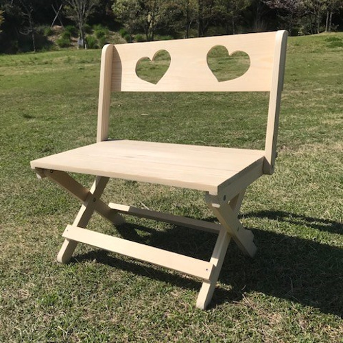 特注ハンドメイド 一人掛けチェア ハートタイプ（ナチュラル）