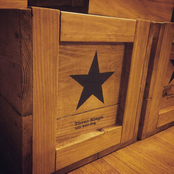 ウッドボックス 木箱 シングルスター 2枚目の画像