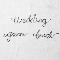 groom　bride♡レタリング　ワイヤークラフト 4枚目の画像